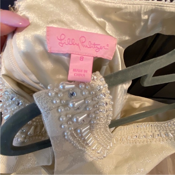 Lilly Pulitzer Elegant White Sleeveless Dress size 8 - Picture 2 of 9